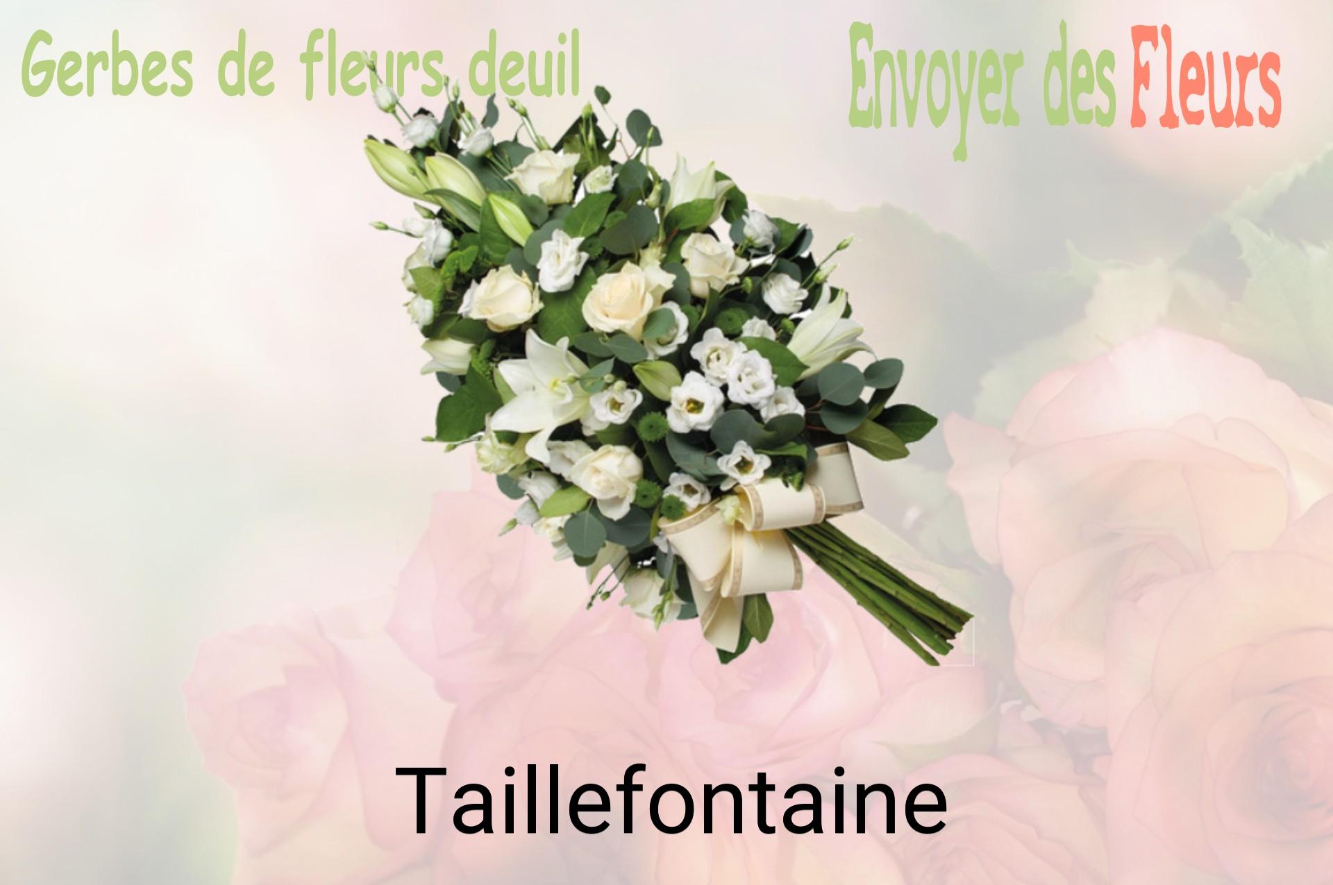 Gerbe de fleurs de deuil livrée à Taillefontaine
